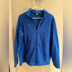 Lands End Women’s Large Full Zip Fleece Jacket Royal Blue